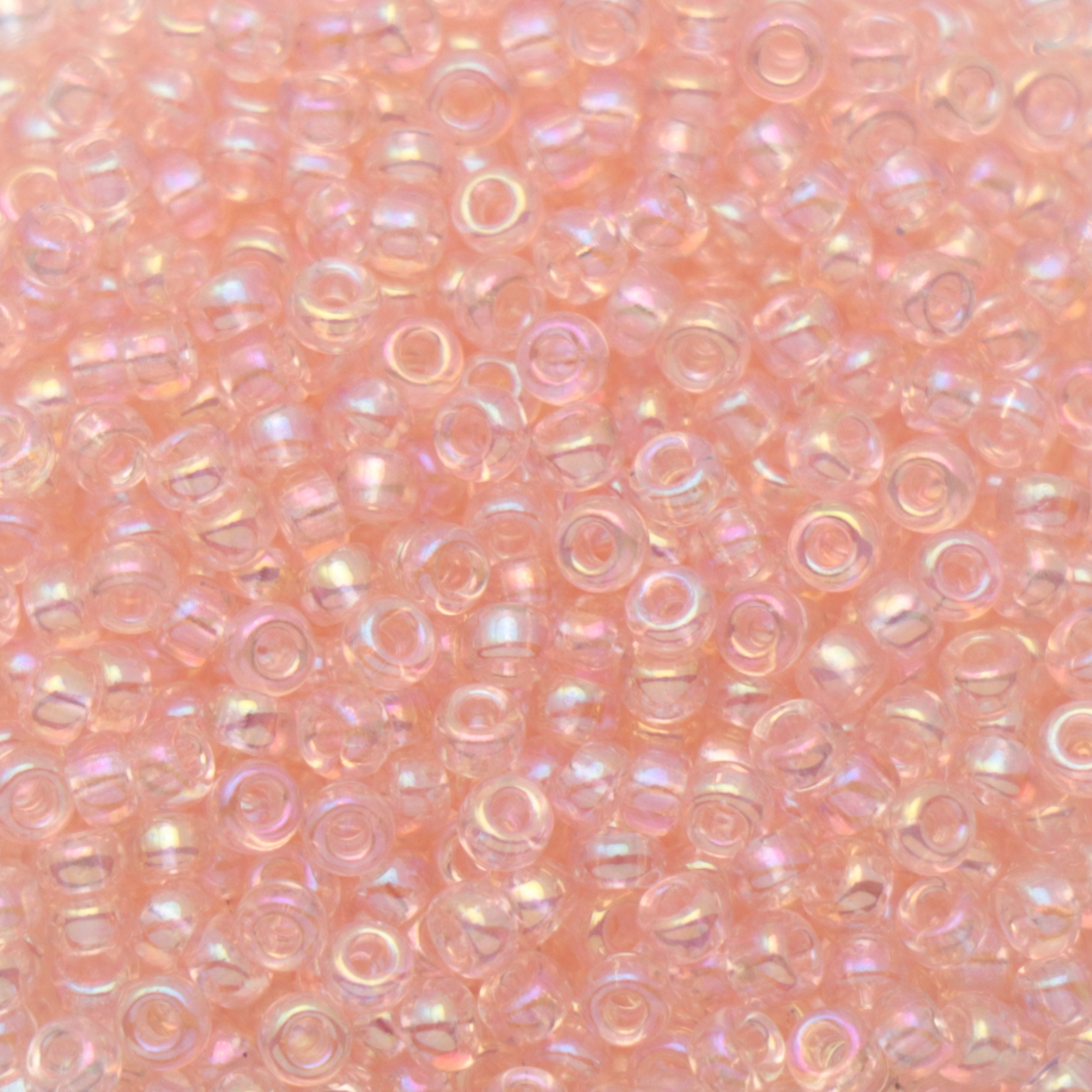 miyuki rocailles 11/0 - transparent pale pink rainbow (292) | 10gr