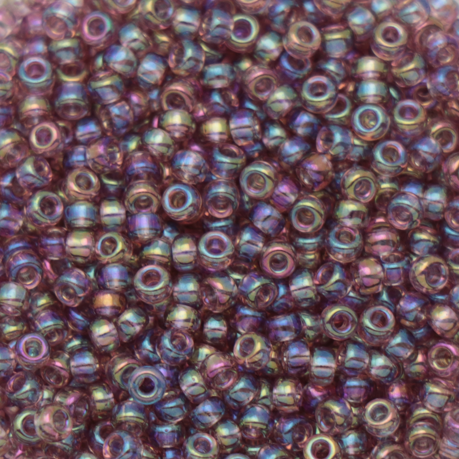 miyuki rocailles 11/0 - transparent smoky amethyst ab (256) | 10gr