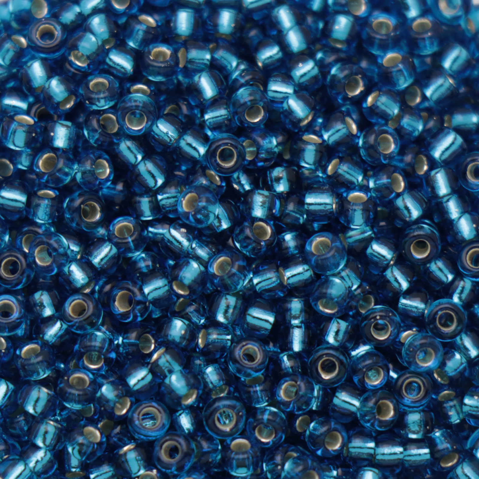 miyuki rocailles 11/0 - silver-lined capri blue (25) | 10gr