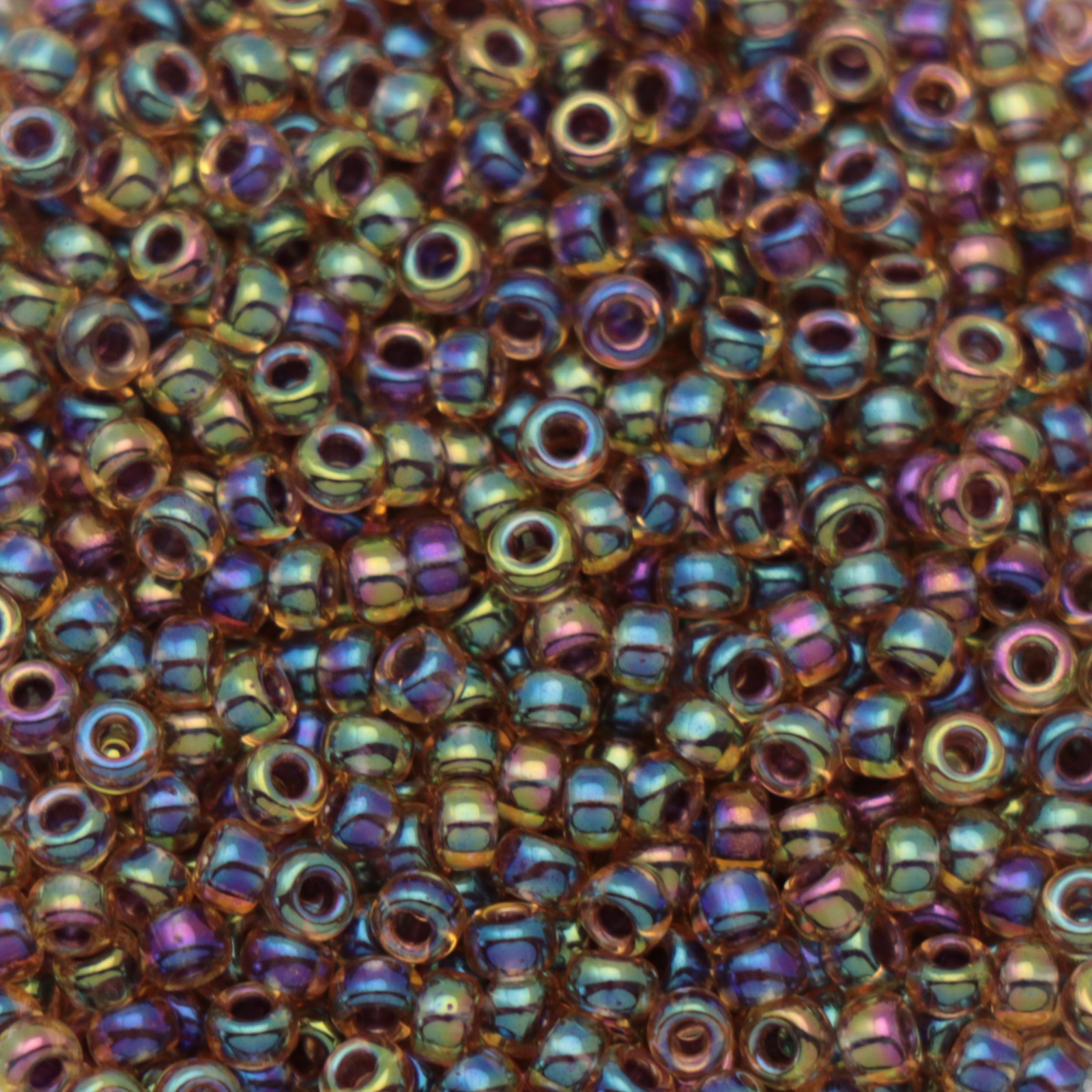 miyuki rocailles 11/0 - color-lined berry/light topaz ab (342) | 10gr