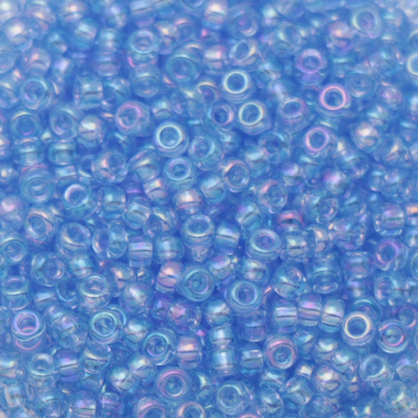 miyuki rocailles 11/0 - transparent pale sapphire ab (299) | 10gr