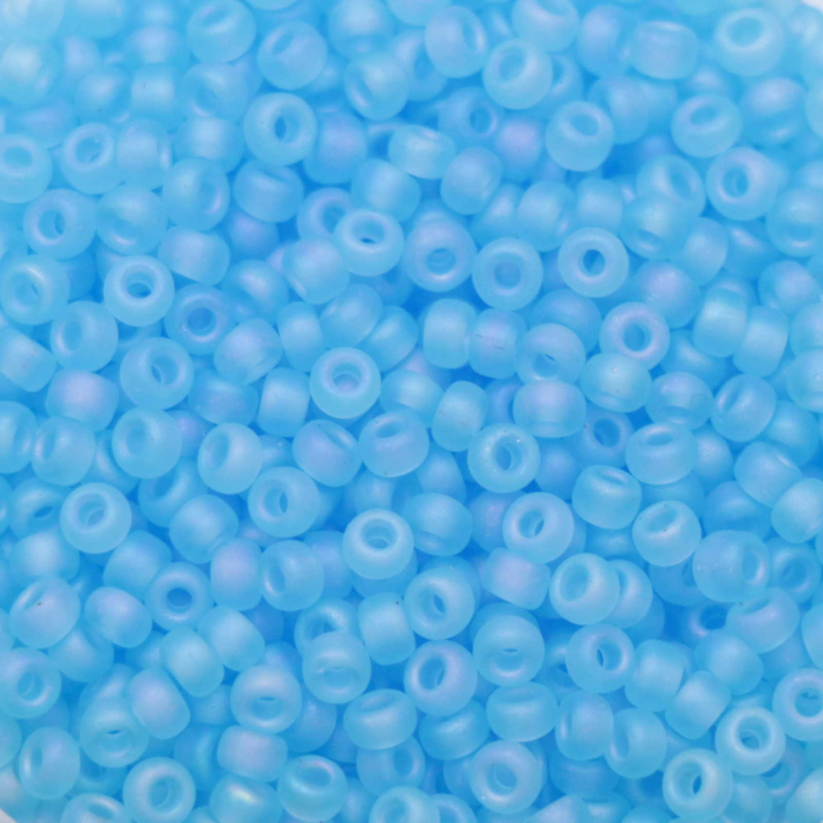 miyuki rocailles 11/0 - matte light blue ab (148fr) | 10gr