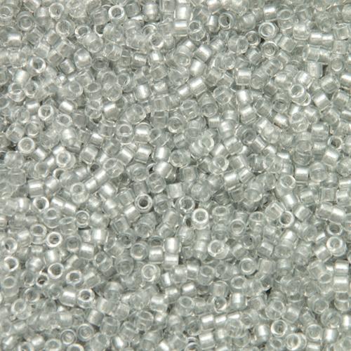 miyuki delica 11/0 - color-lined silver grey/crystal | 8gr