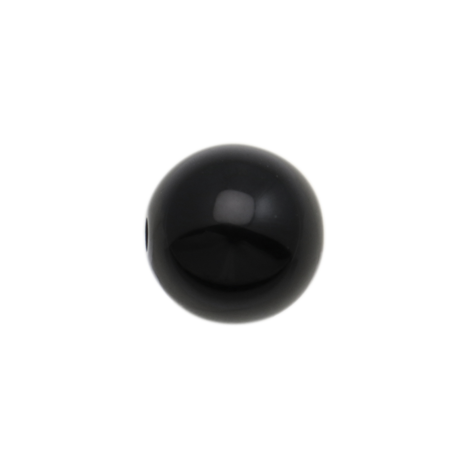 perle polaris glänzend - runde schwarz 10mm | 8st