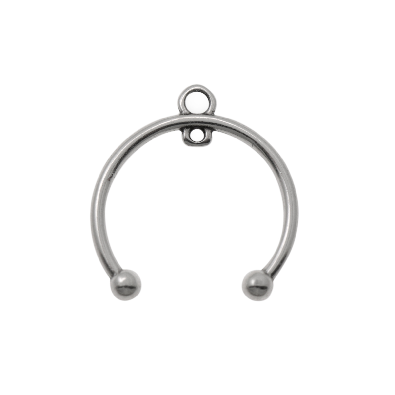 antique silver plated pendant with jumpring 25mm | 2pc