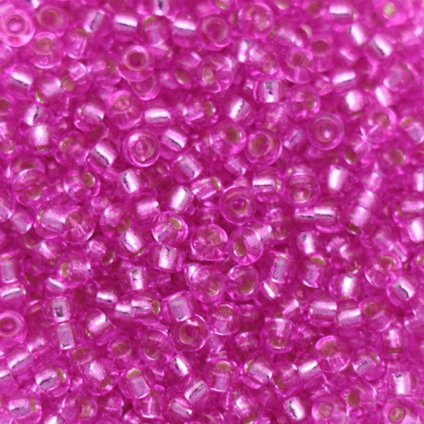 miyuki rocailles 11/0 - silver-lined hot lavender (1339) | 10gr