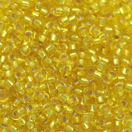 miyuki rocailles 11/0 - silver-lined yellow (6) | 10gr