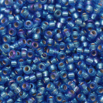 miyuki rocailles 11/0 - silver-lined sapphire ab (1019) | 10gr