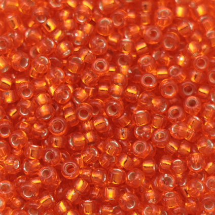 miyuki rocailles 11/0 - silver-lined orange (8) | 10gr