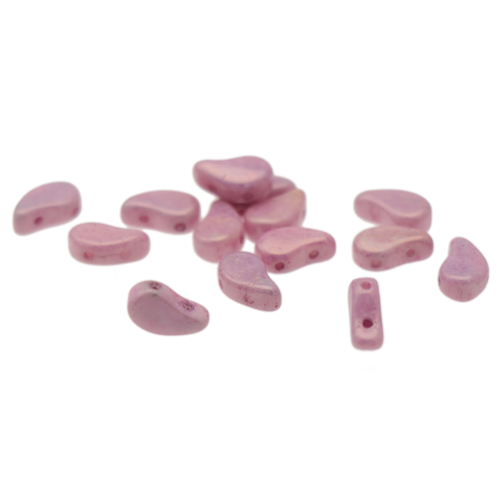 paisley duo beads opaque luster rose 8x5mm | 10gr