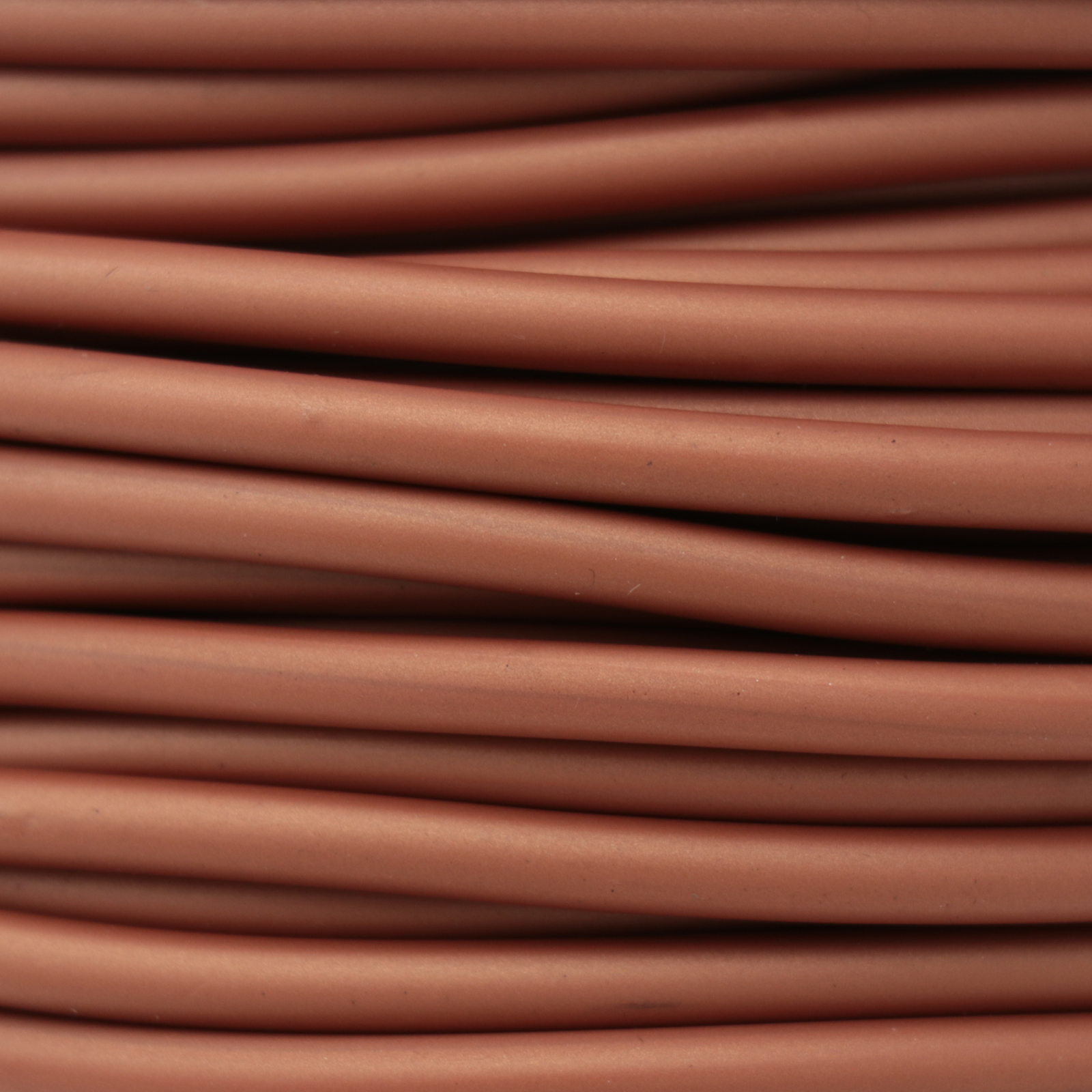 bronze hollow rubber cord 4mm | 1mt
