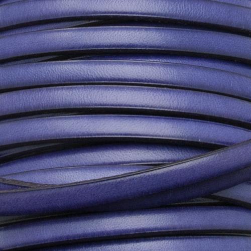 violet flat leather cord 5mm | 20cm