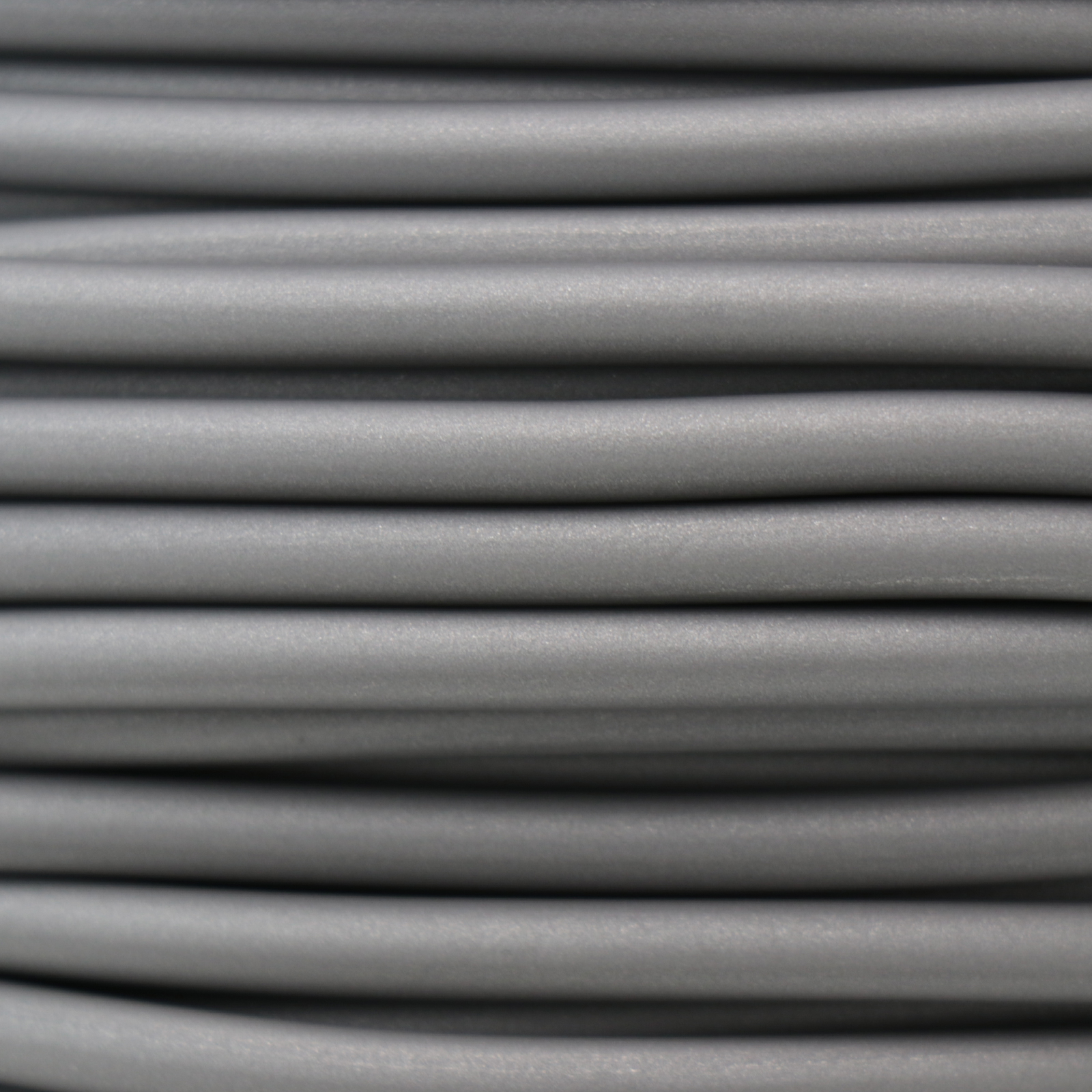 silver hollow rubber cord 4mm | 1mt