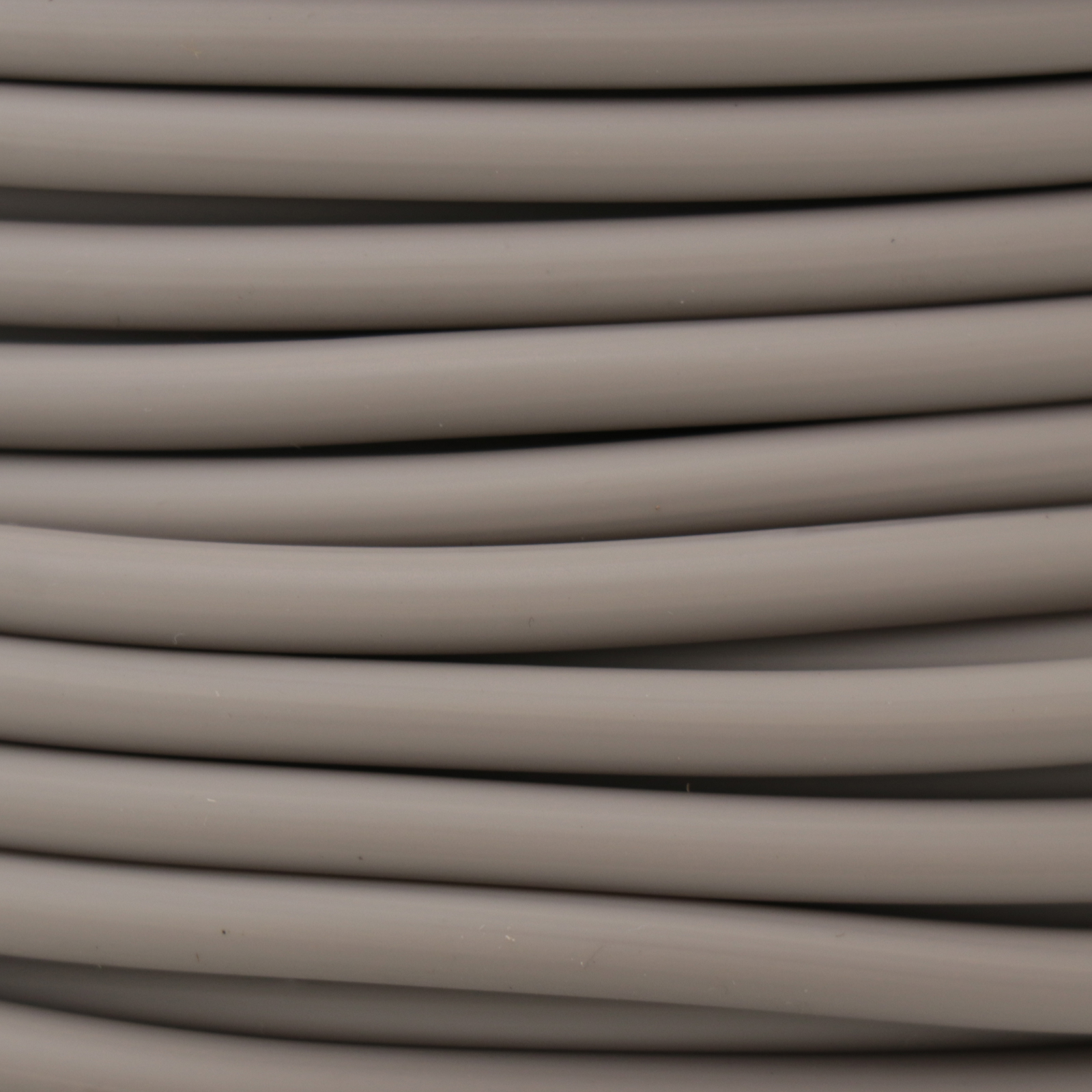 grey hollow rubber cord 4mm | 1mt