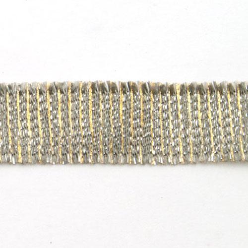 rayon trim grey/gold 15mm | 50cm