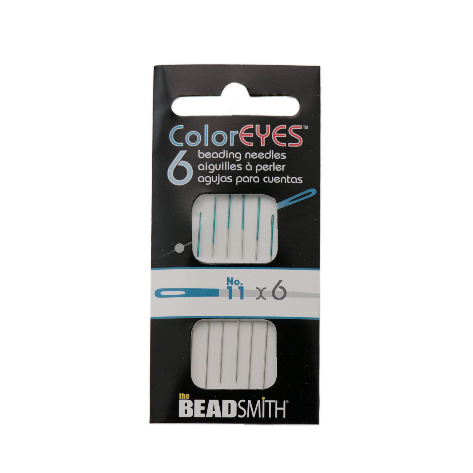 color eyes beading needles - n° 11 - 6pc | 1pc