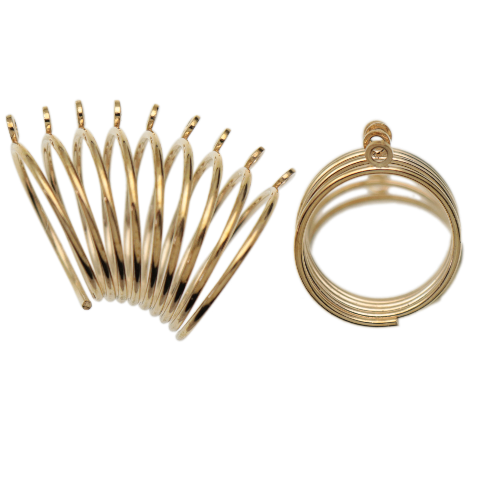 gold plated ring with 9 jumpring 28mm | 1pc