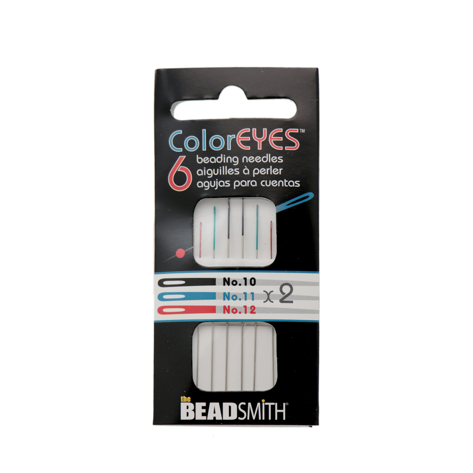 color eyes beading needles - mix size - 6pc | 1pc