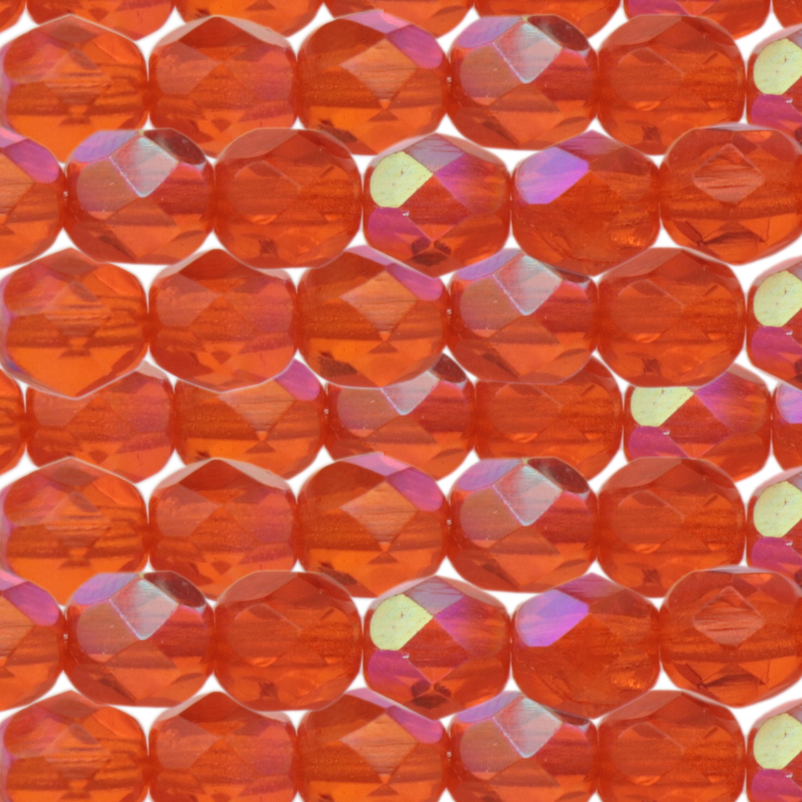 czech fire-polished round beads hyacinth ab 6mm | 25pc