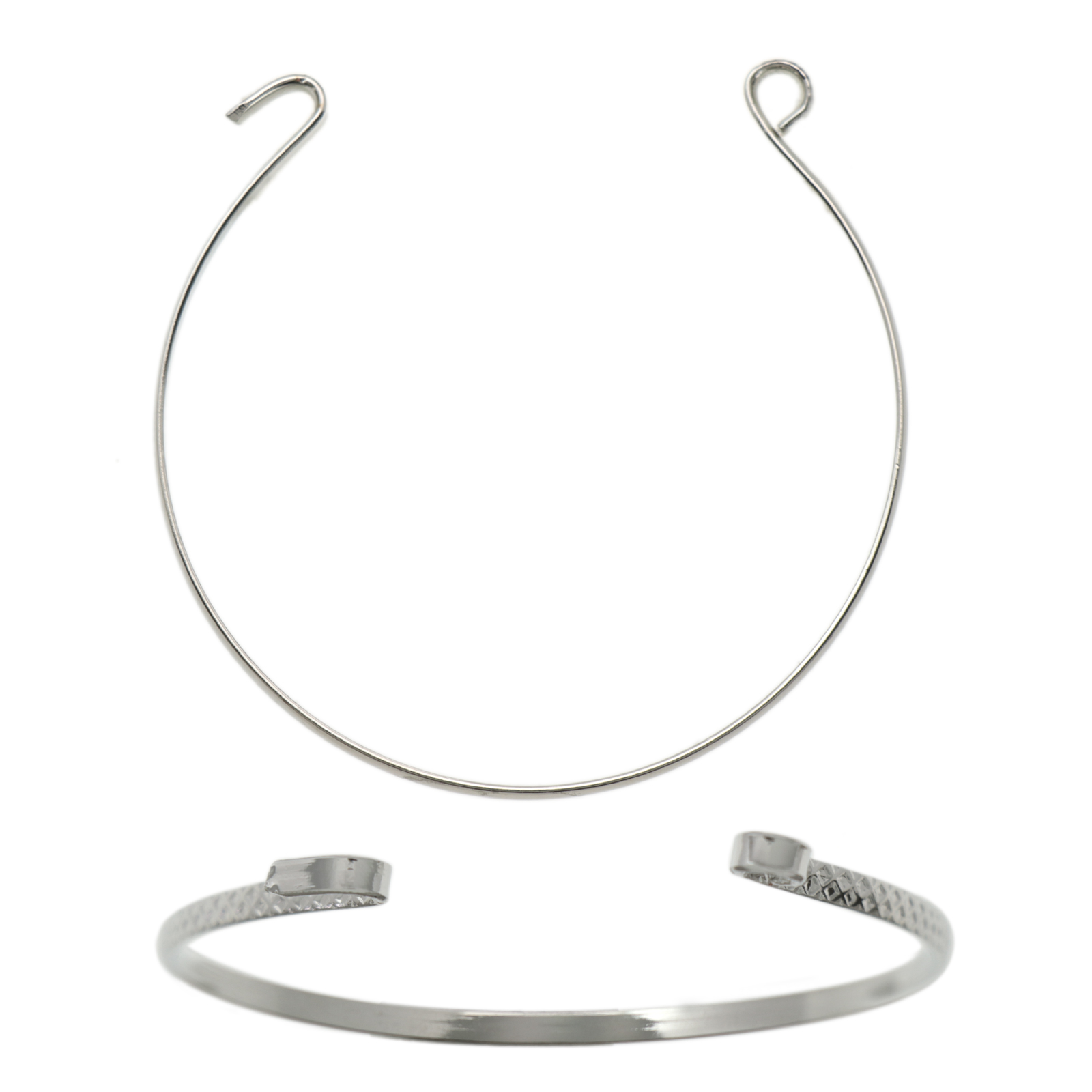 armband rhodium versilbert flach reeded verstellbar 57mm | 1st