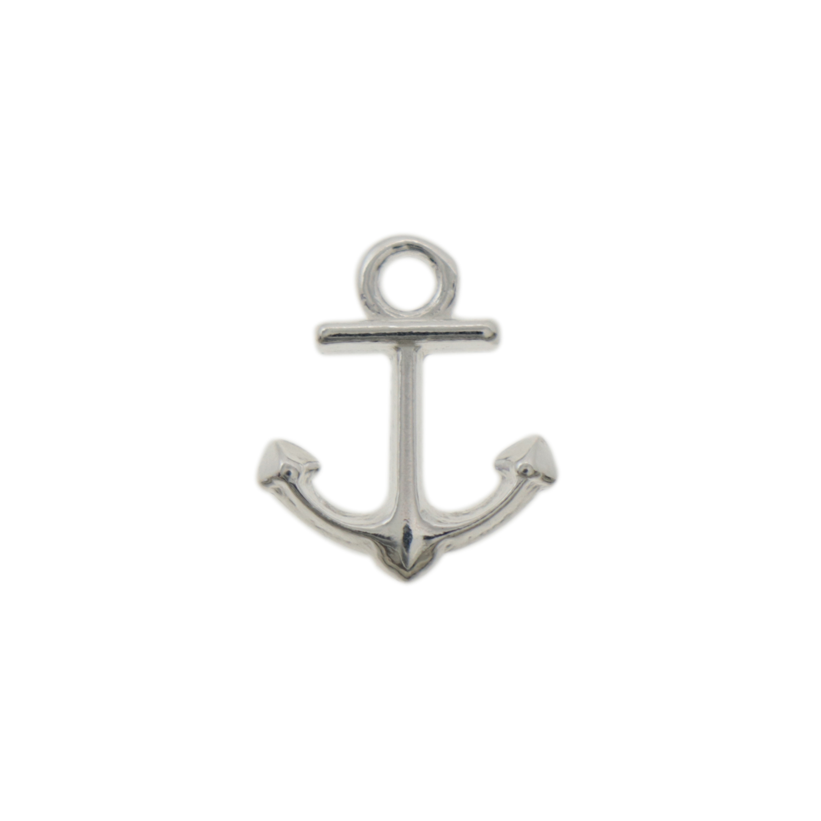 sterling silver anchor charm 13x11mm | 1pc