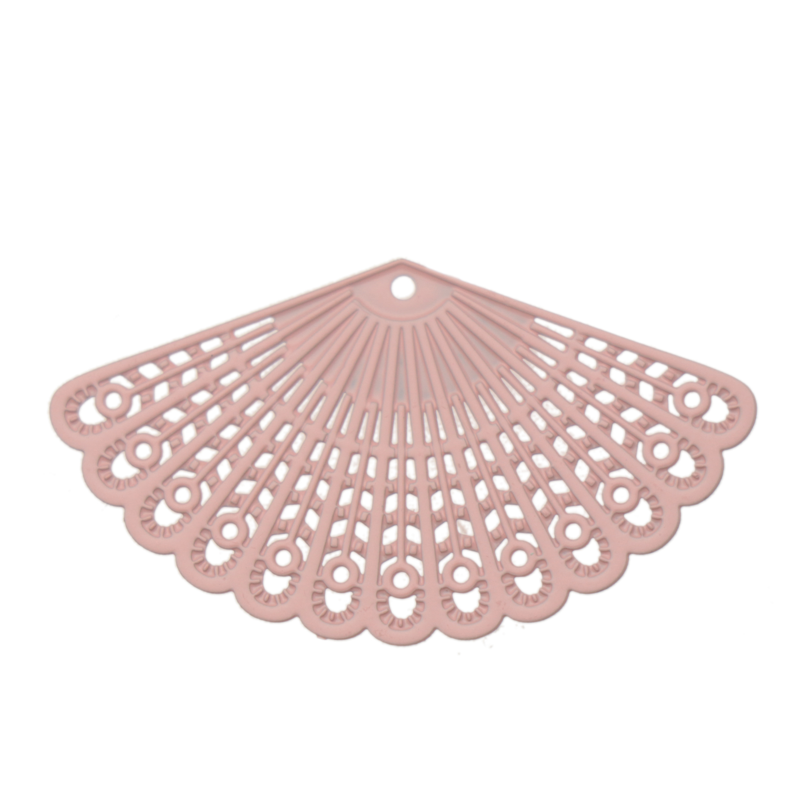 filigran laser cut fächer - rosa 39x20mm | 2st