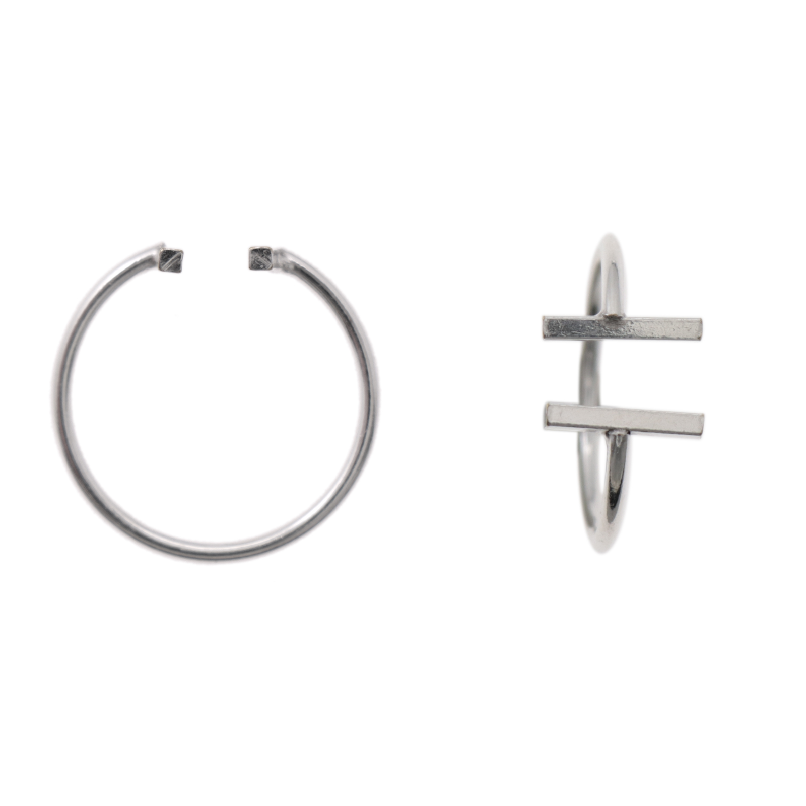 adjustable antique silver plated ring | 1pc
