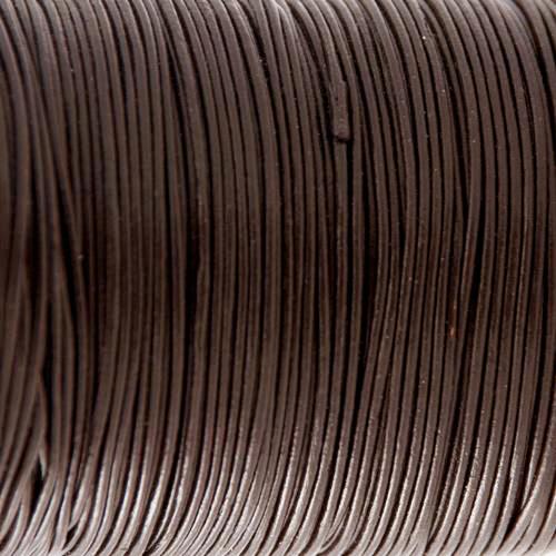 dark brown leather cord - diameter 1mm | 4mt