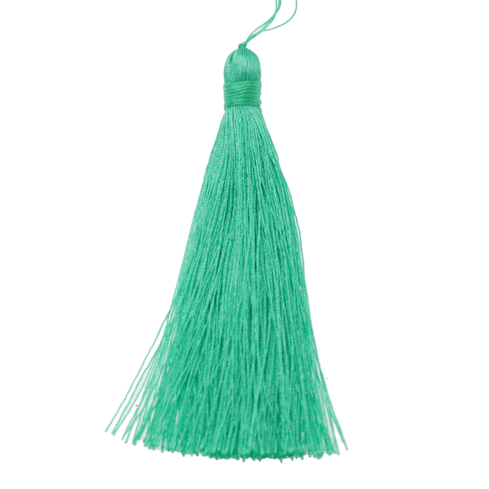 polyester tassel emerald green 90mm | 2pc