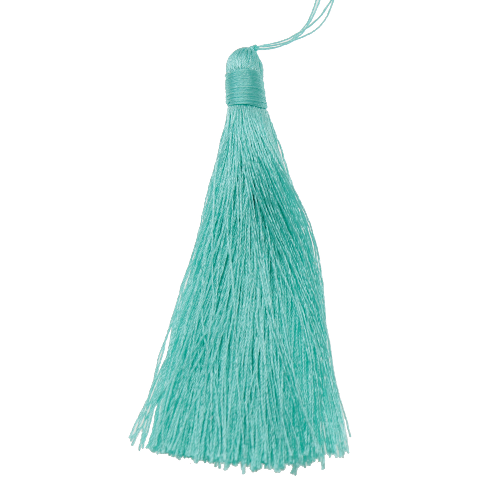 polyester tassel aqua 90mm | 2pc