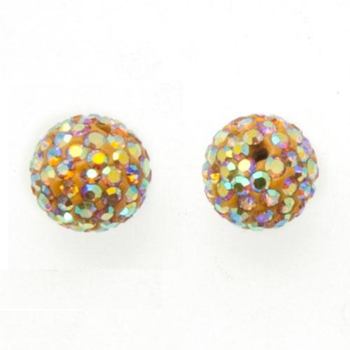 pave' beads - topaz ab round 10mm | 1pc