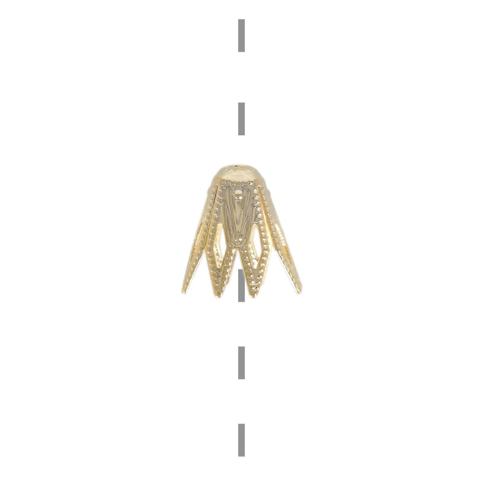 gold plated decorated cone 9x8mm | 2pc