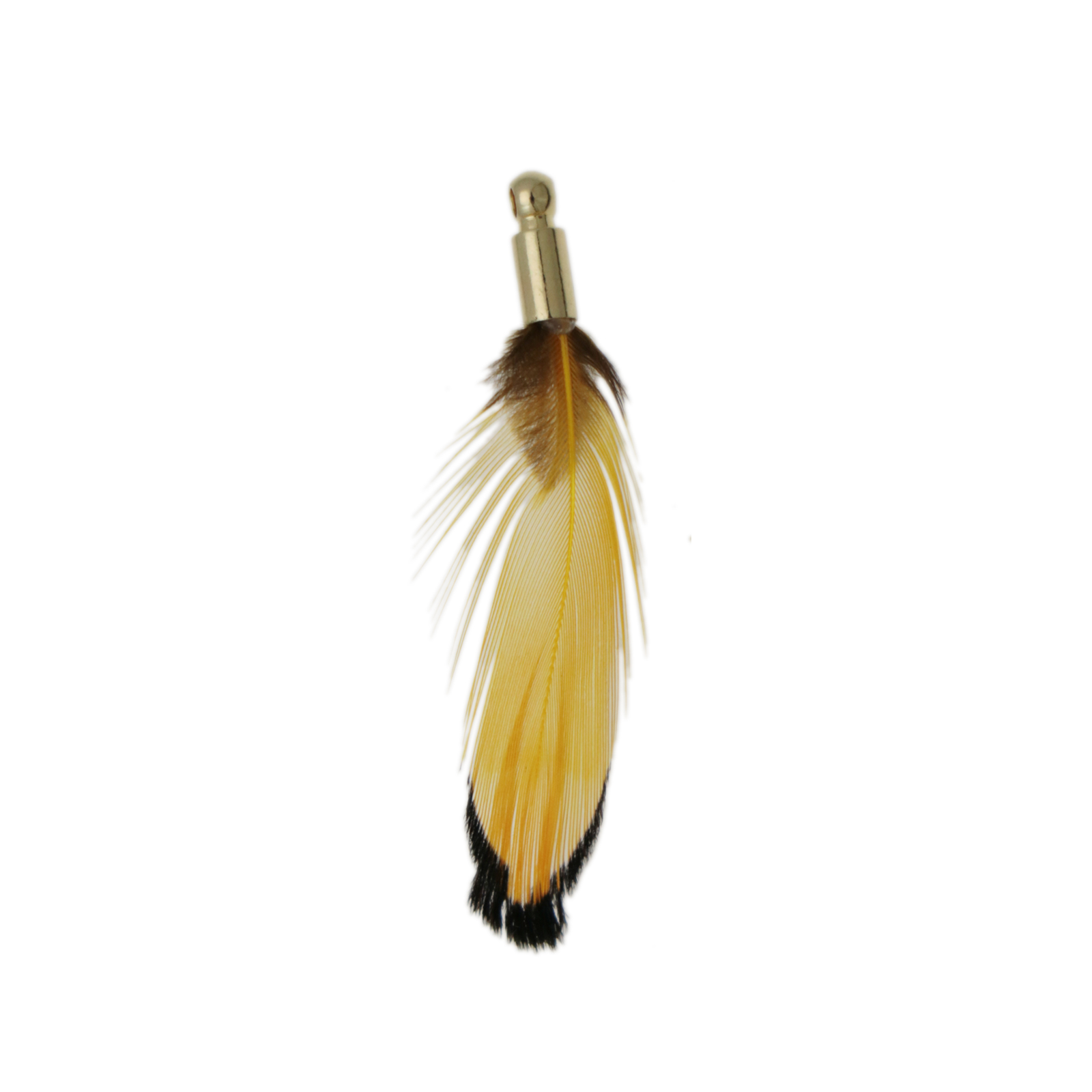 yellow feathers with terminator 25mm | 2pc