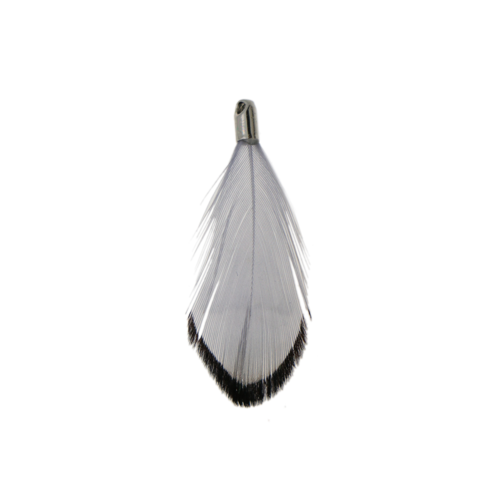 grey feathers with terminator 25mm | 2pc