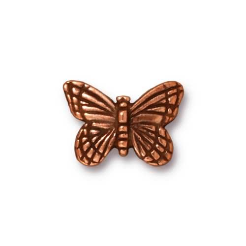 antique copper plated bead monarch 16x11mm | 1pc