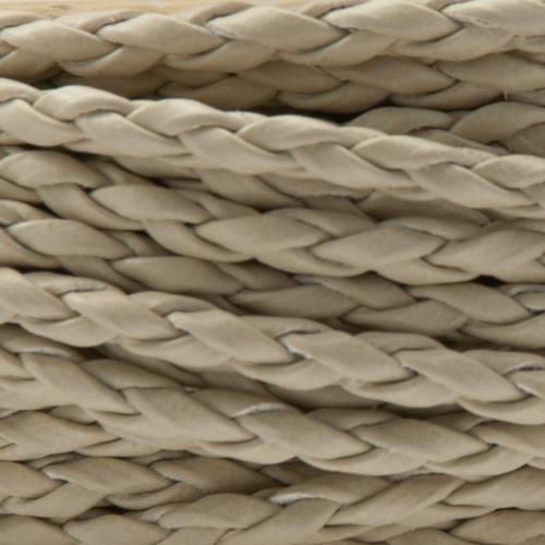 geflochtenes synthetische lederband beige - durchmesser 3mm | 1mt