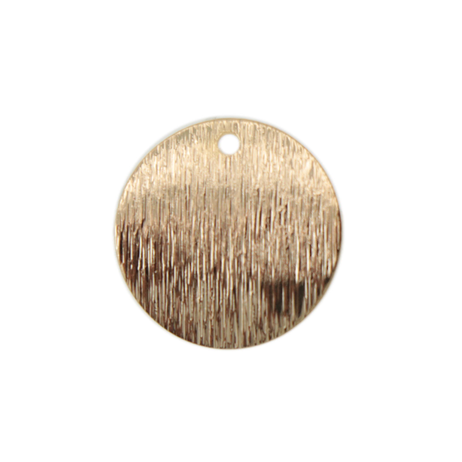 minimal jewelry gold plated bent coin charm 15mm | 2pc