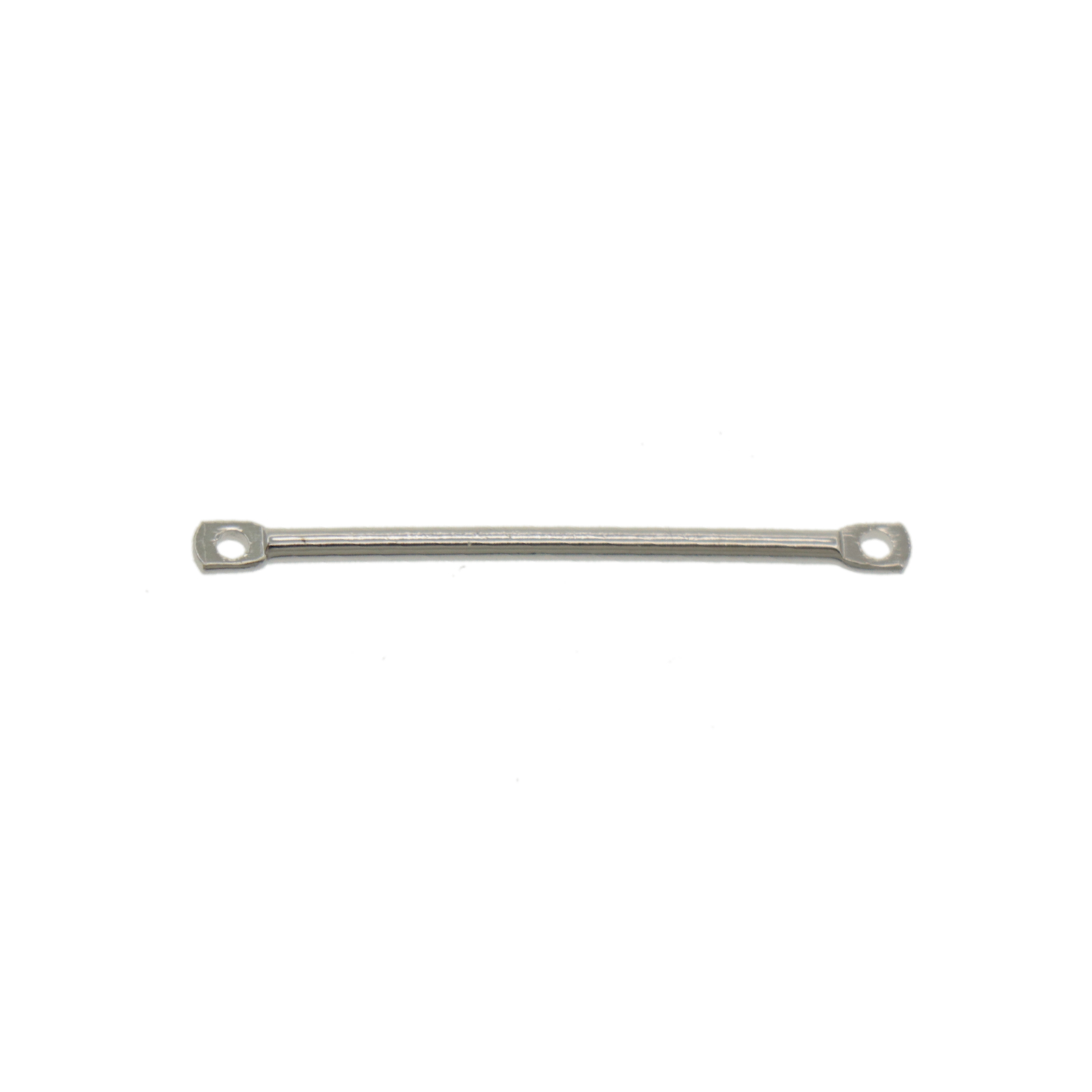 minimal jewelry rhodium silver plated bar link 25x1,5mm | 4pc