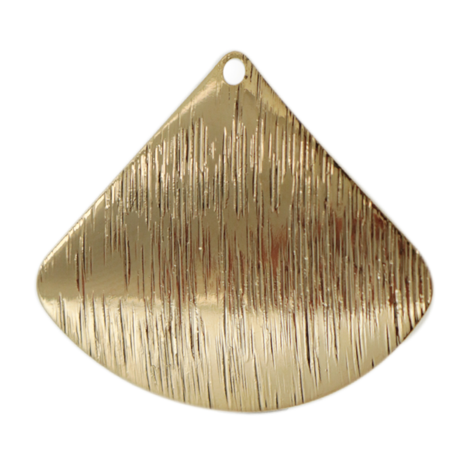 minimal jewelry gold plated bent triangle pendant 29x26mm | 2pc