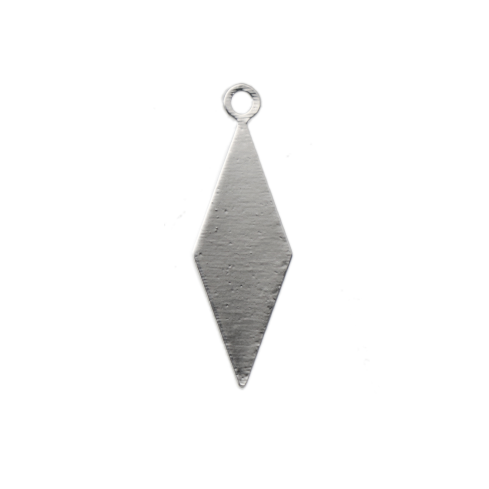 minimal jewelry rhodium silver plated diamond charm 16x5mm | 2pc