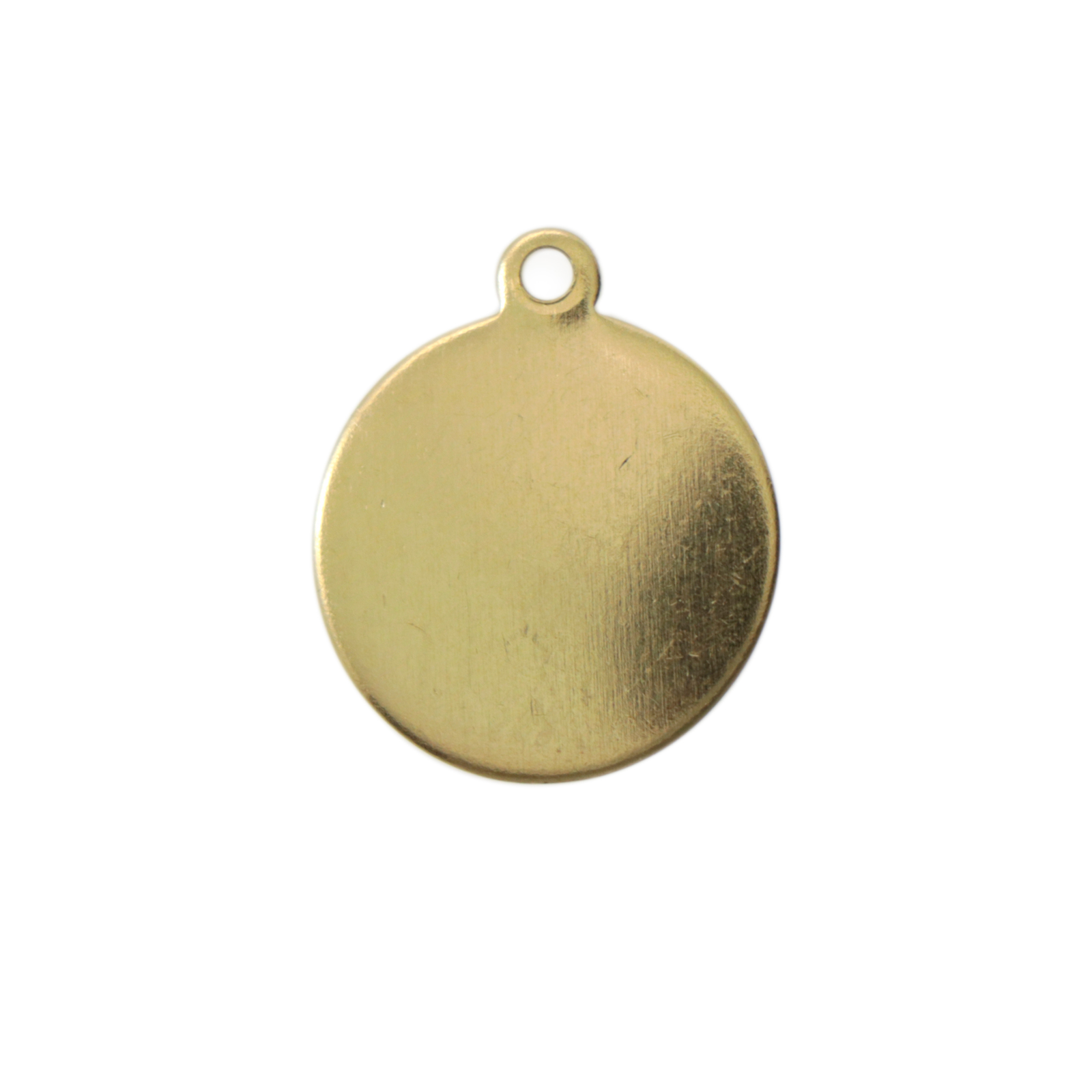 premium blanks brass circle tag with ring 12,5mm | 2pc