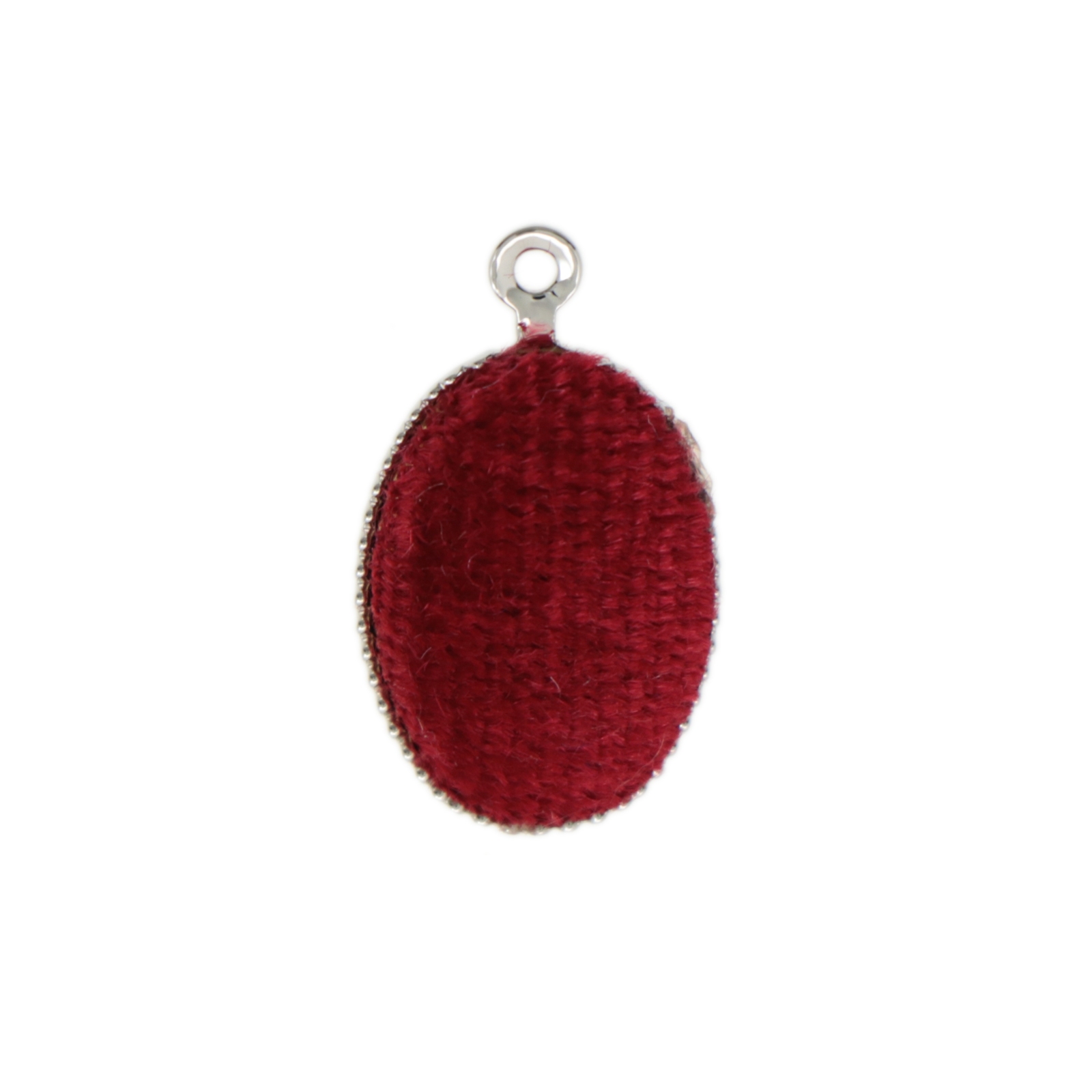 velvet line anhänger oval rot 16x11mm | 2st