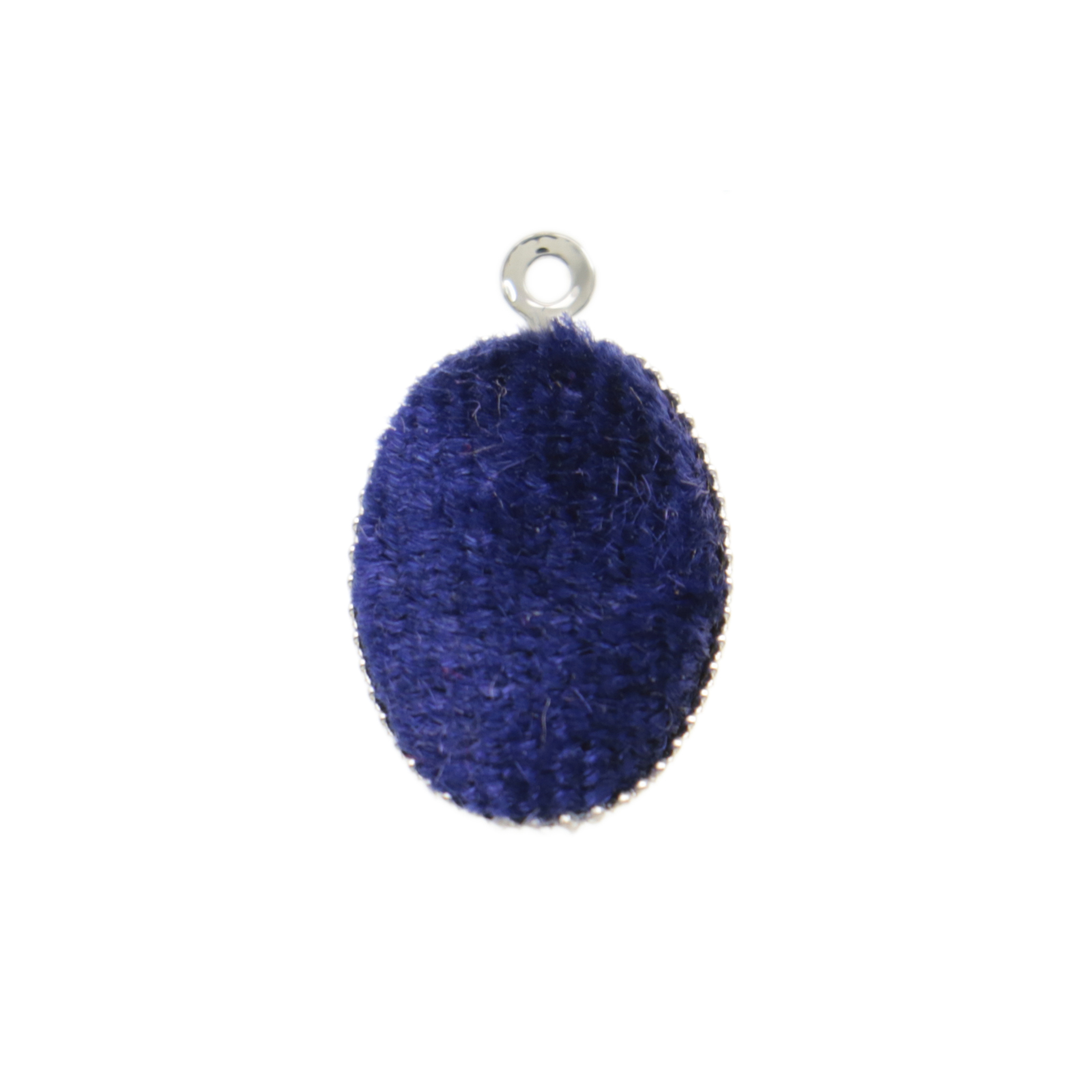 velvet line anhänger oval blau 16x11mm | 2st