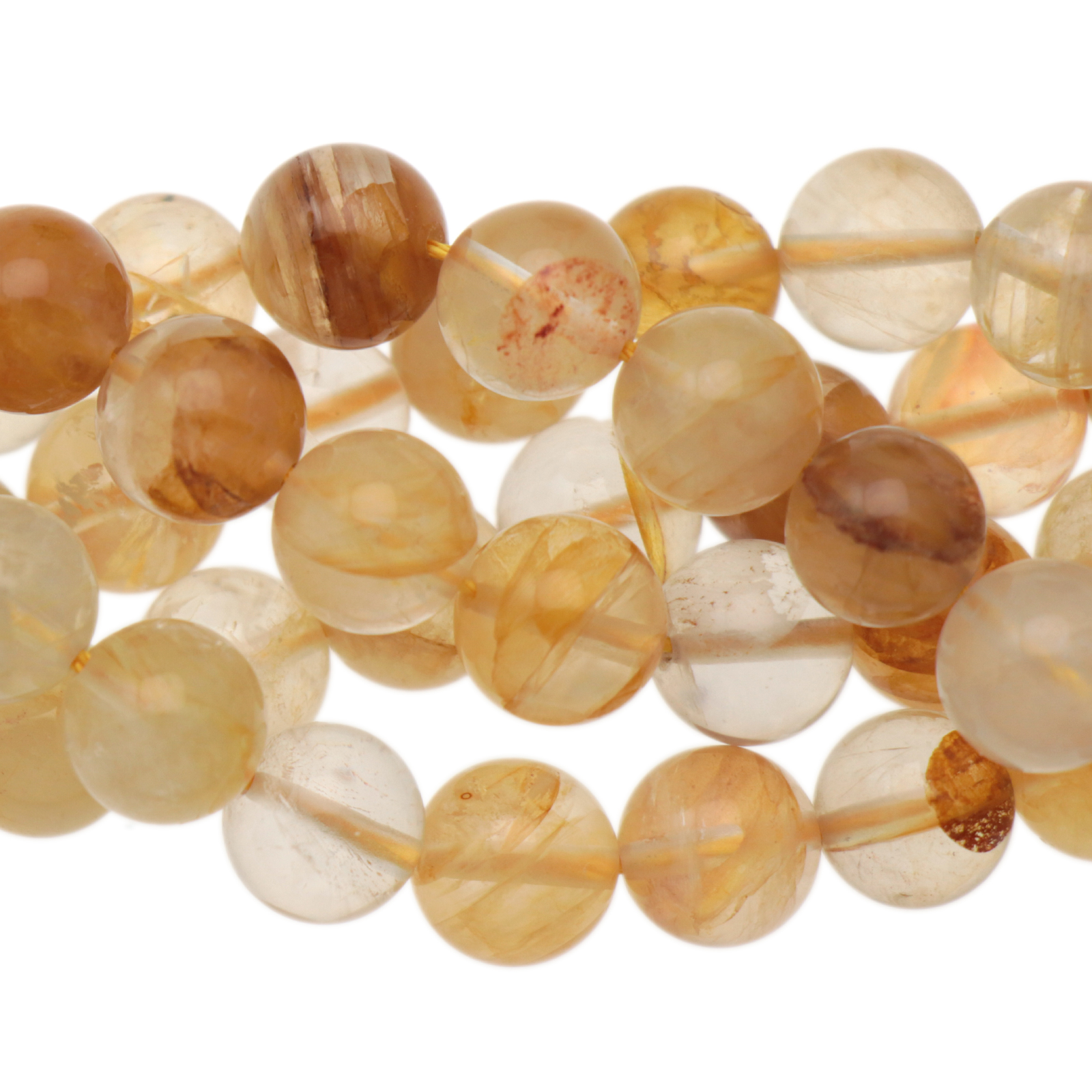 gelb quarz glatt runde 10mm | strang 38/40cm