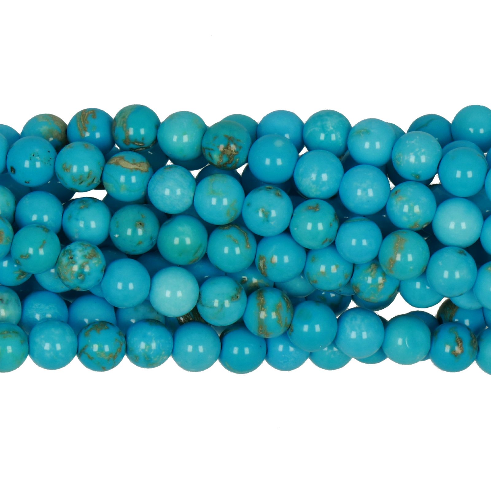 türkis howlite glatt runde 4mm | strang 38/40cm