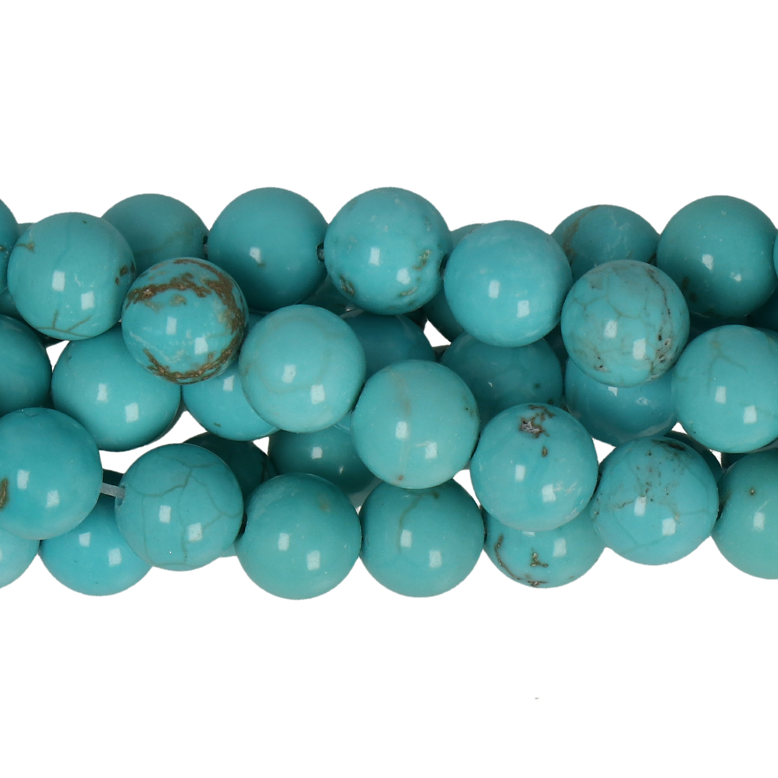turquoise howlite smooth round 6mm | 15/16-inch strand