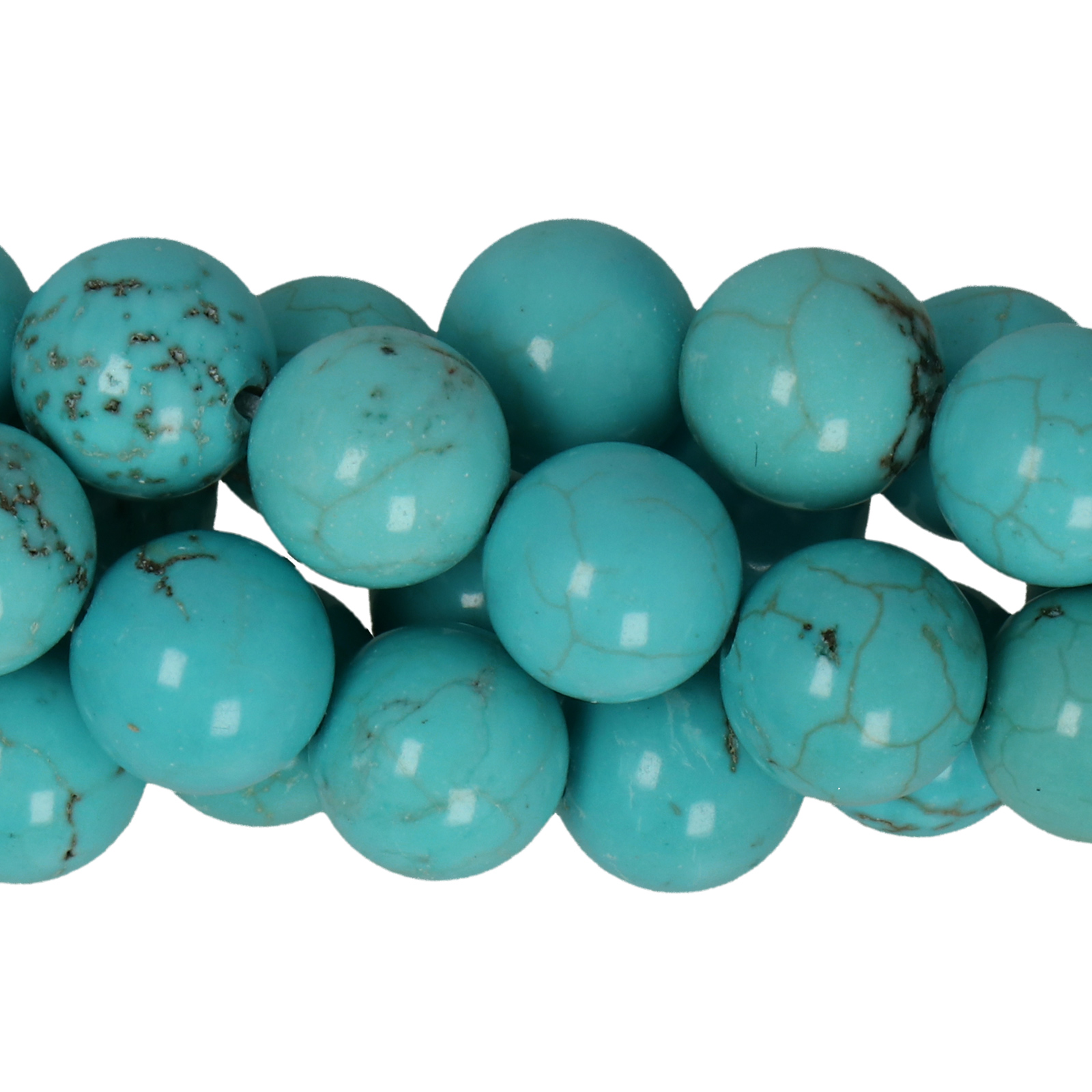 turquoise howlite smooth round 10mm | 15/16-inch strand