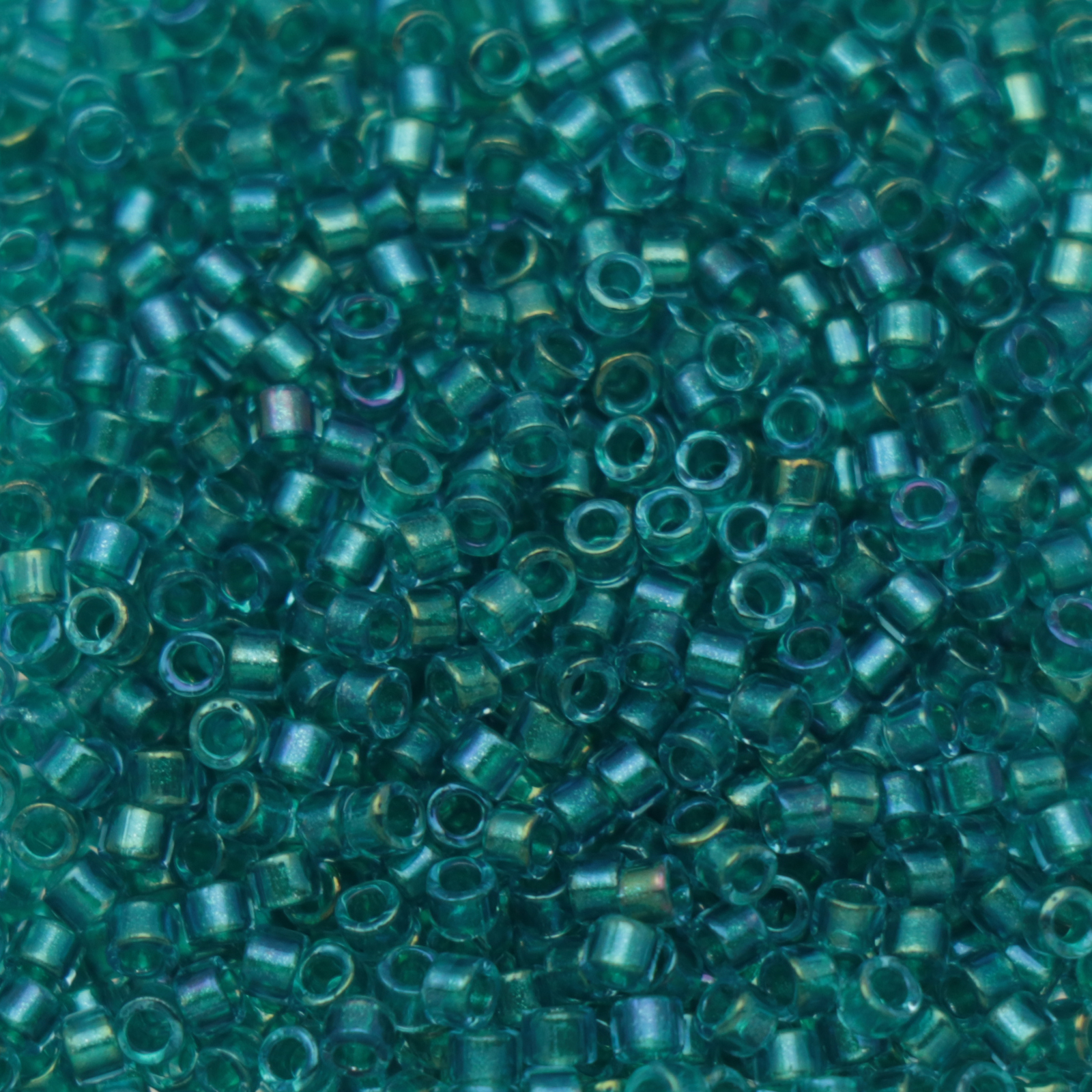 miyuki delica 11/0 - fancy lined teal green | 8gr