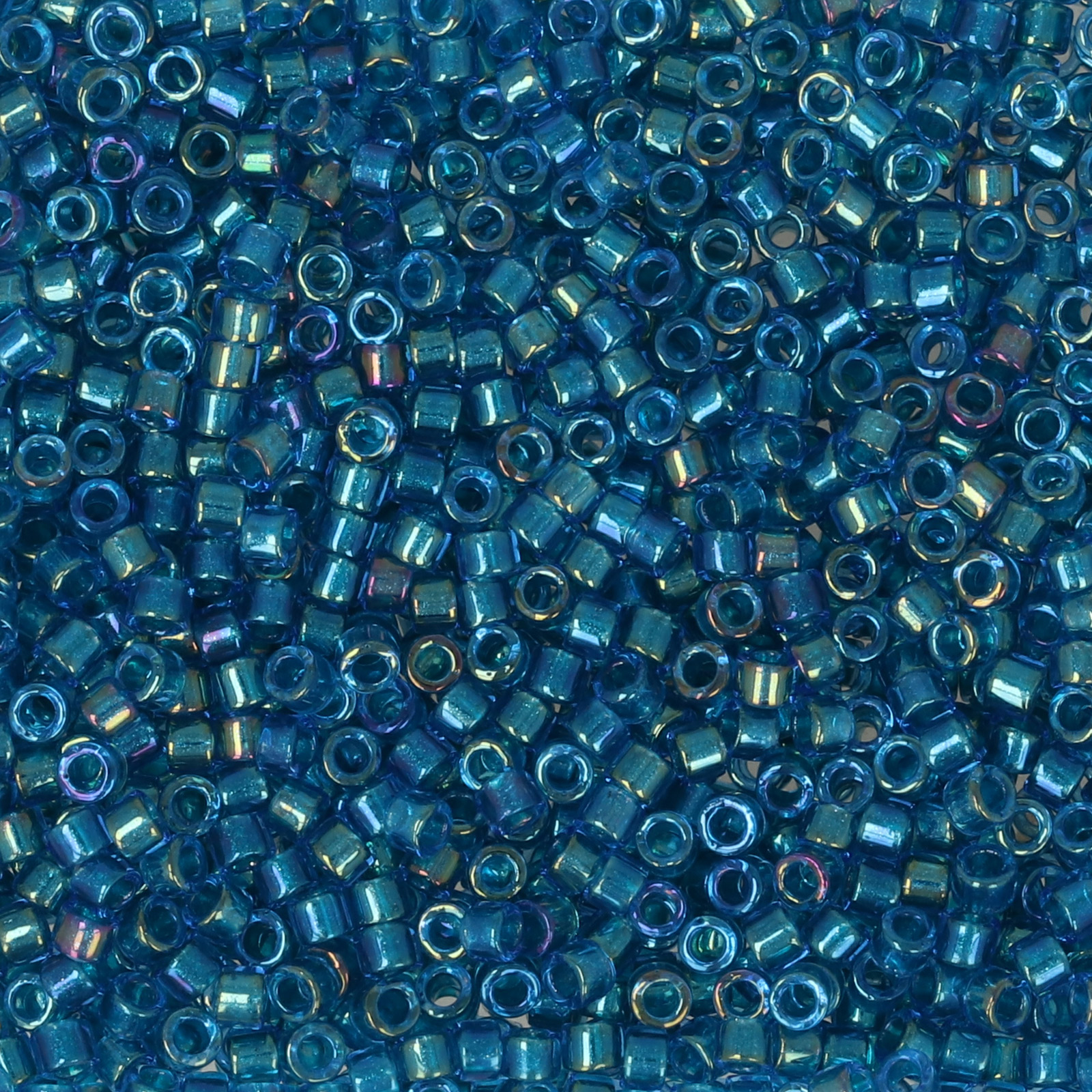 miyuki delica 11/0 - fancy lined teal blue | 8gr