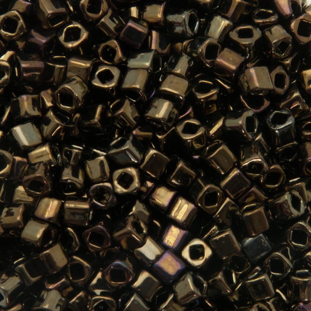 cube toho beads 3mm - metallic iris brown (83) | 10gr